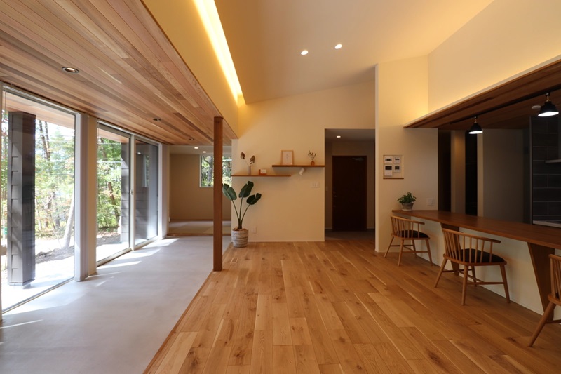 R+house 施工事例 リビング